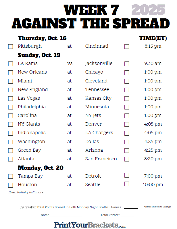 Nfl Week 2 Pick Sheet 2025 Kai M Belt
