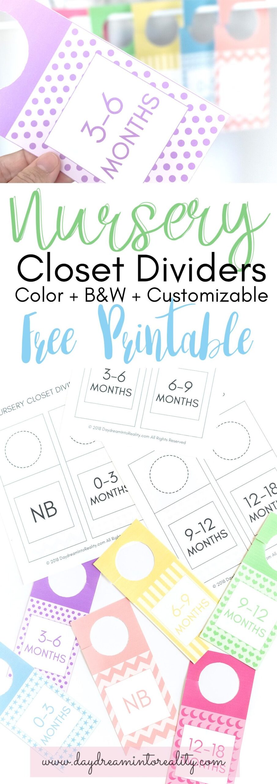 Nursery Closet Dividers Free Printables Diy Nursery Closet Diy 