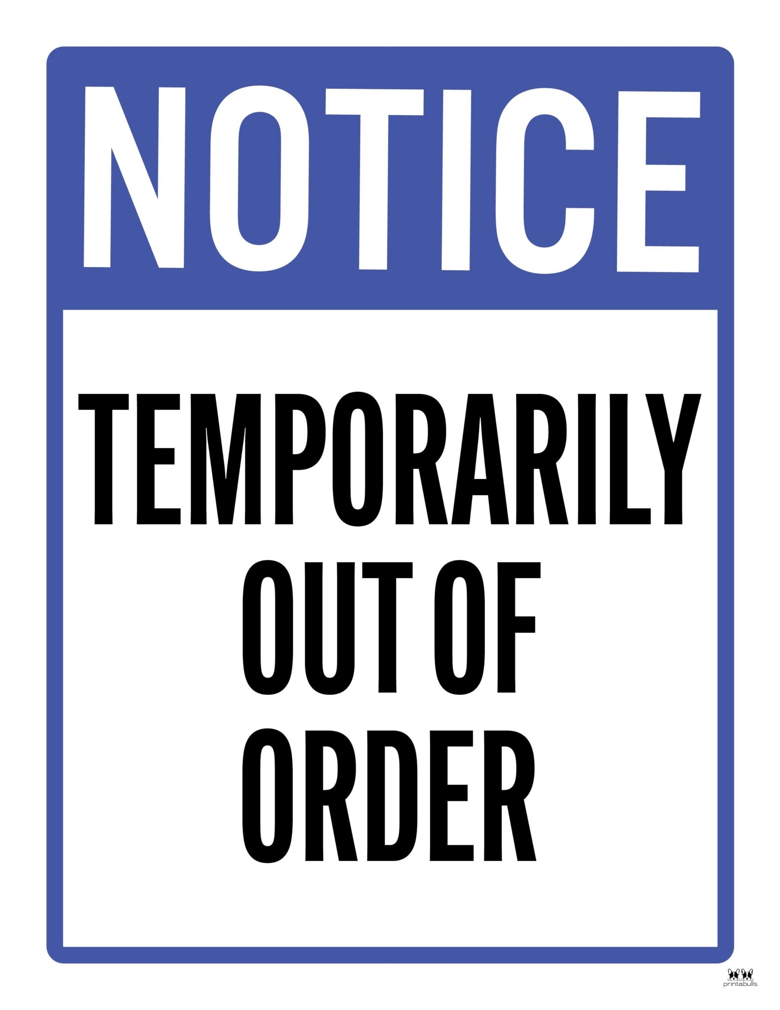Printable Out Of Order Sign