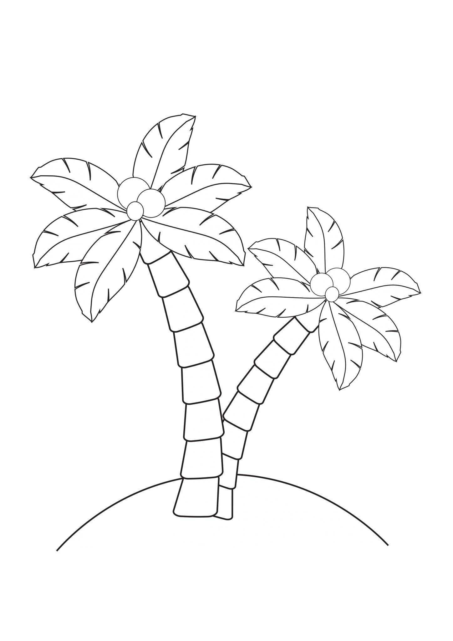 Palm Trees Coloring Pages