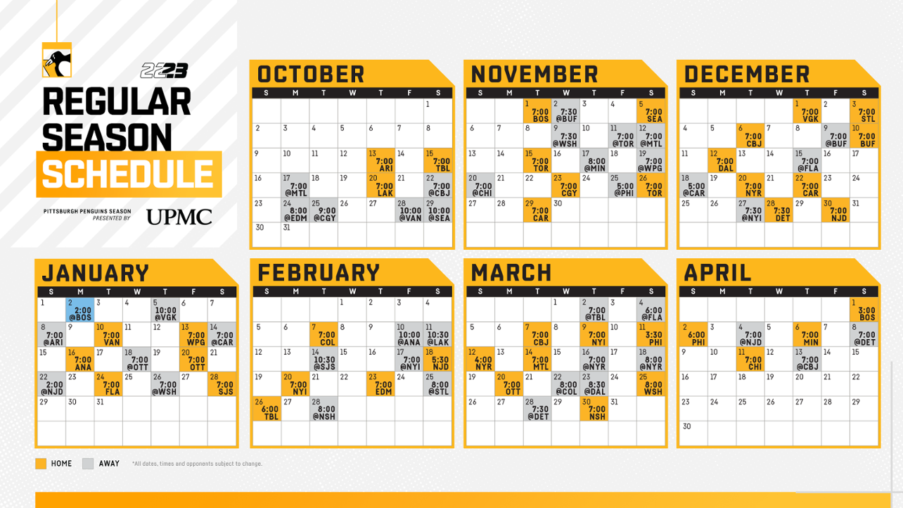 Pgh Penguin Schedule 2025 Matthew C Connell
