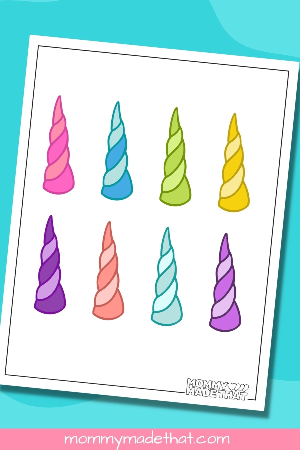 Pin The Horn On The Unicorn Cute Free Printable 