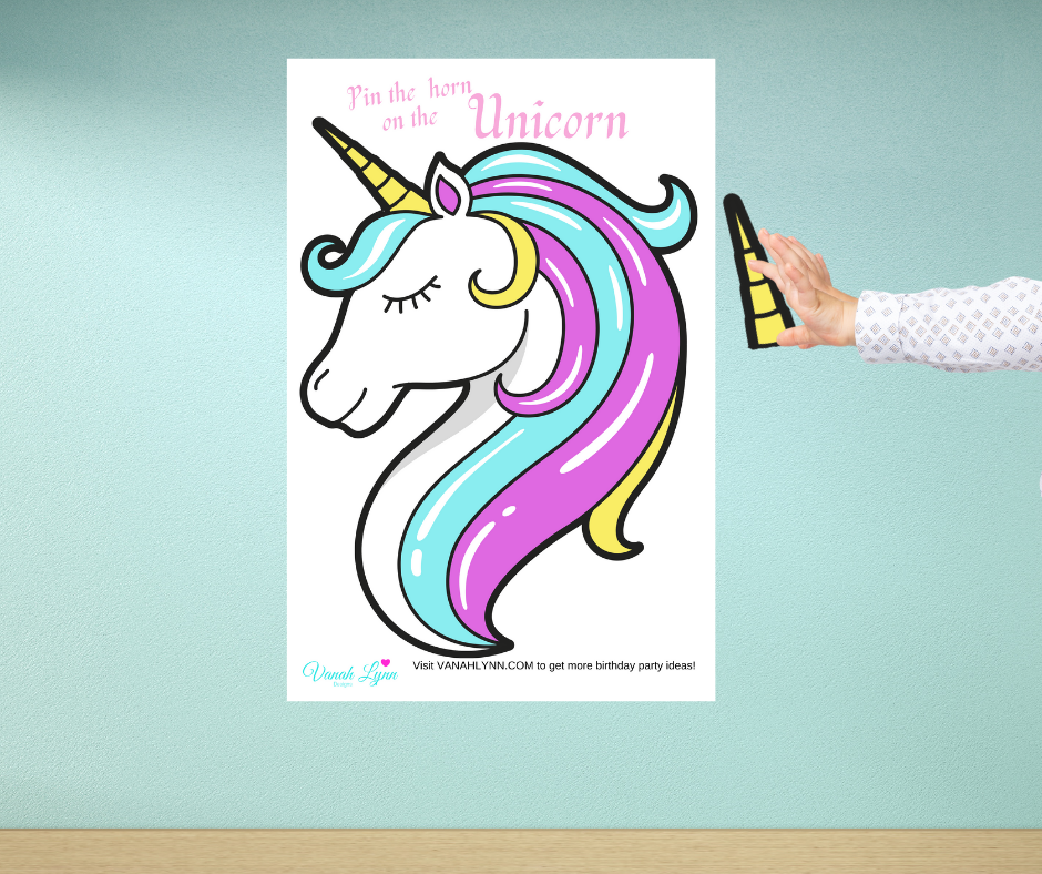 Pin The Horn On The Unicorn Free Printable