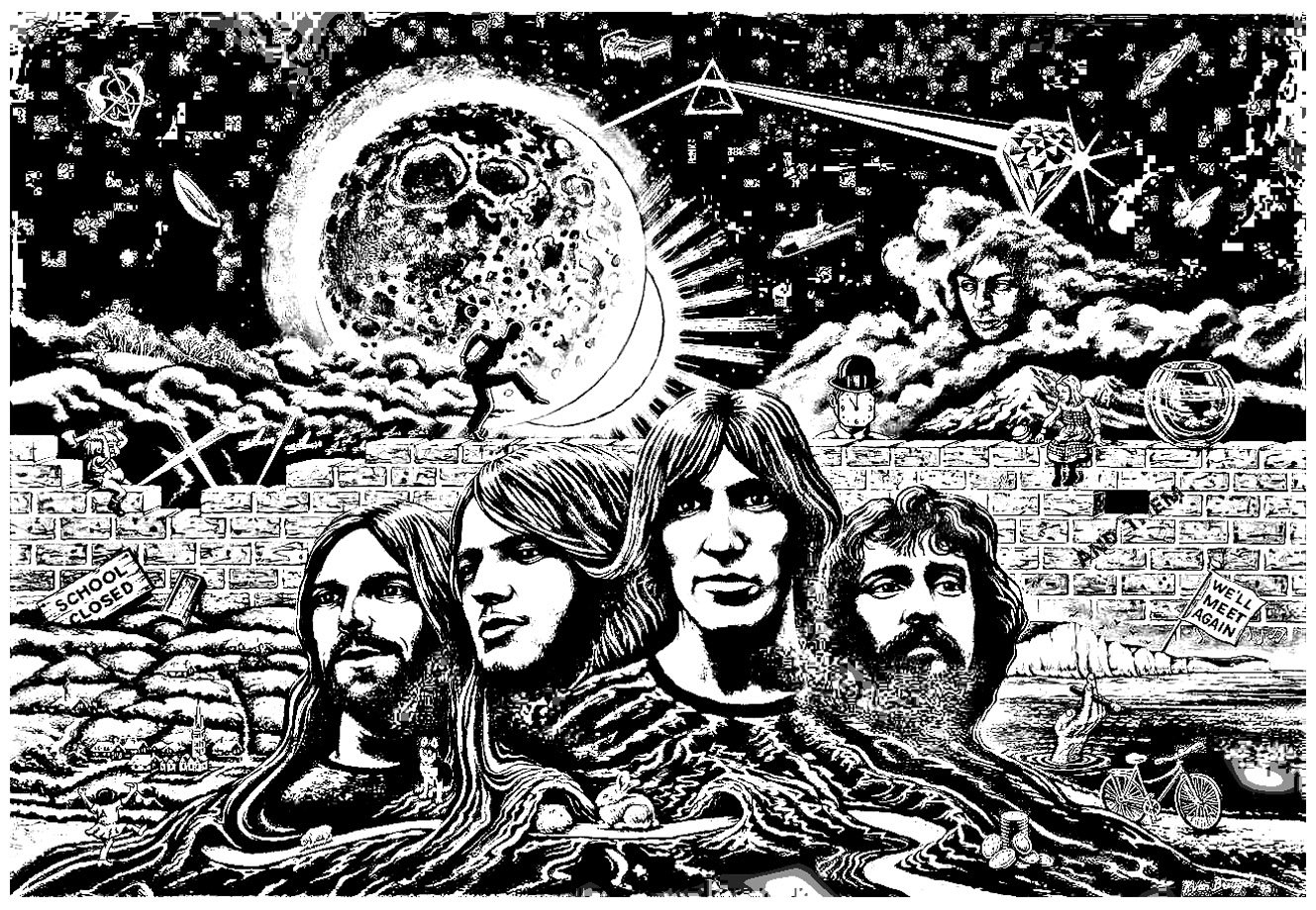 Pink Floyd Psychedelism Psychedelic Coloring Pages