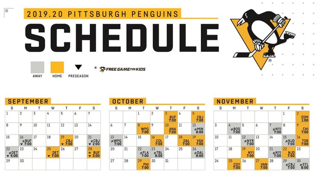 Pittsburgh Penguins 2025 Schedule Printable Tiena Lynette
