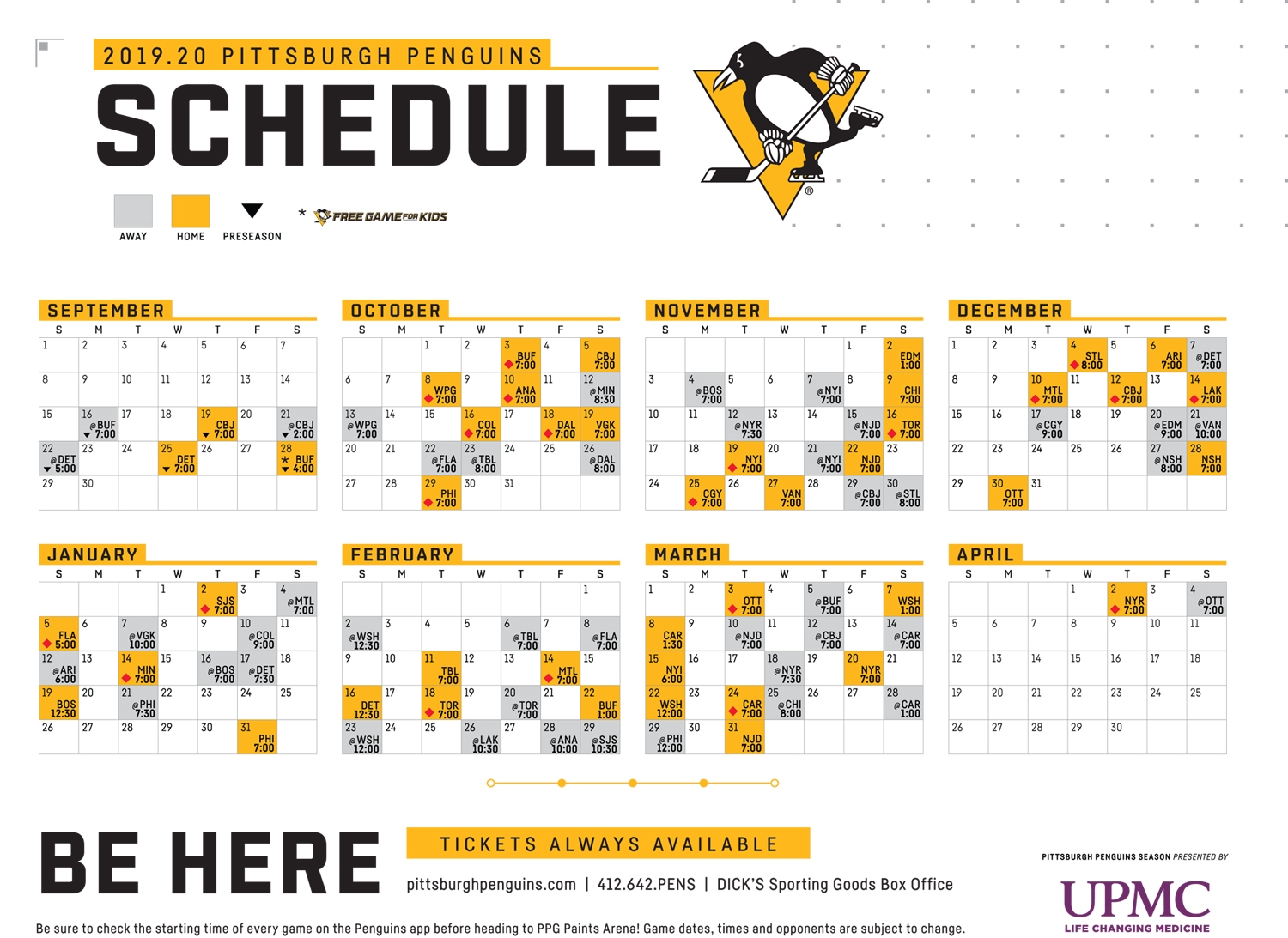 Pittsburgh Penguins Calendar 2025 Jake DarnellSmith