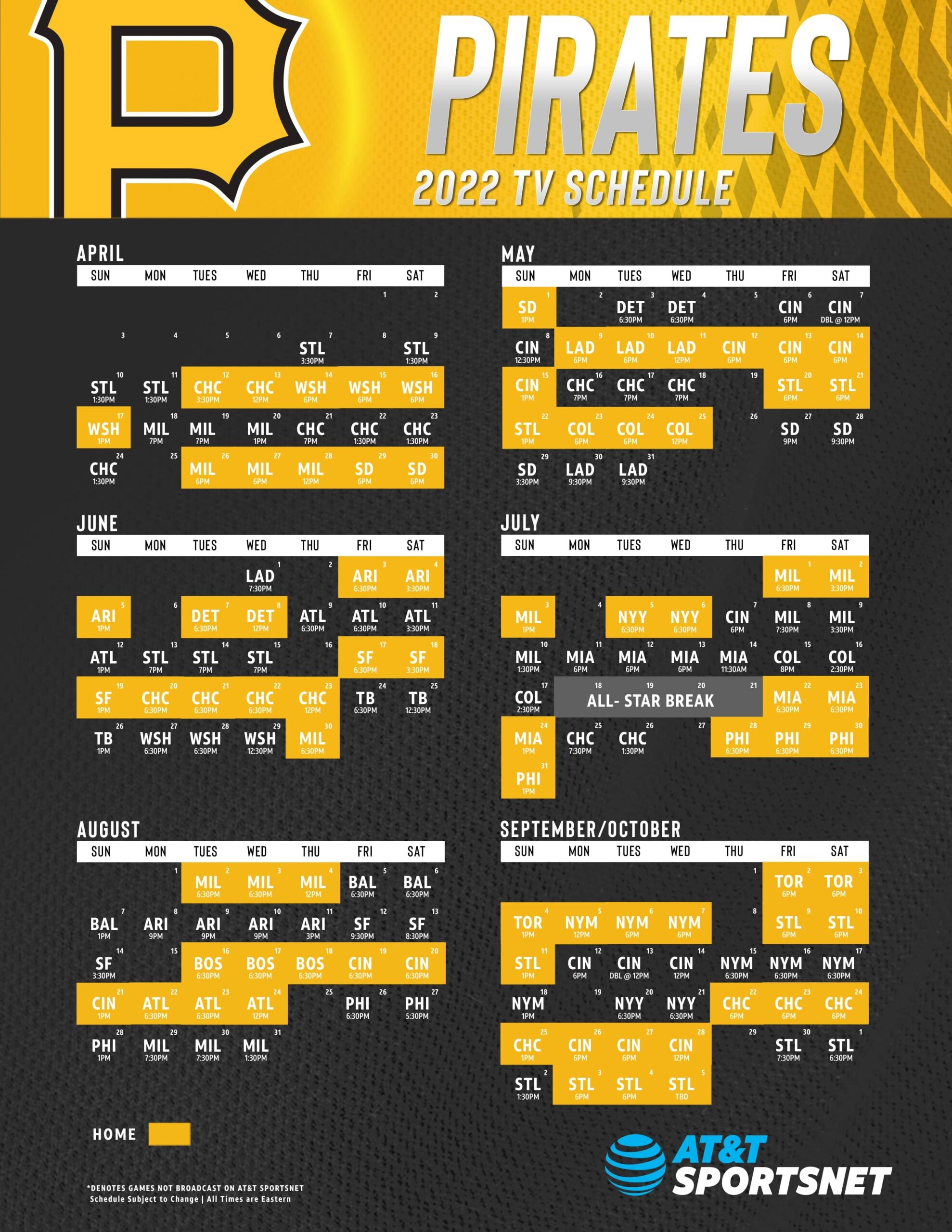 Pittsburgh Pirates Schedule 2025 Printable