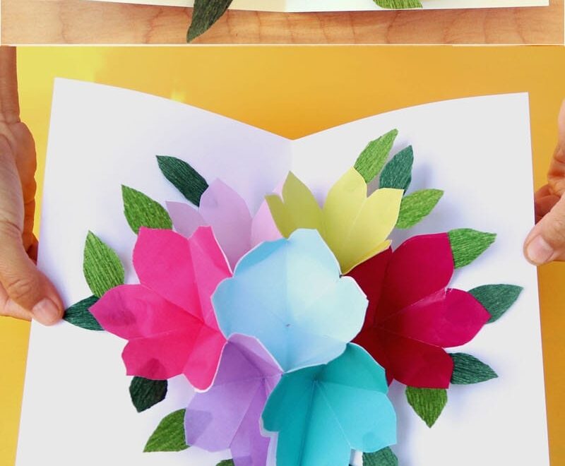 Pop Up Flowers DIY Printable Mother 39 s Day Card A Piece Of Rainbow