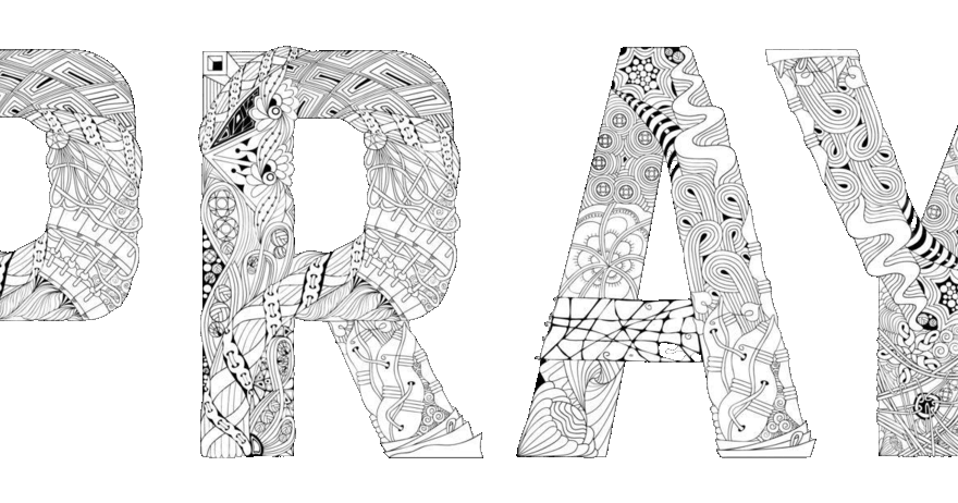 Prayer Word A Decorative Zentangle Vector Object For Coloring Vector T