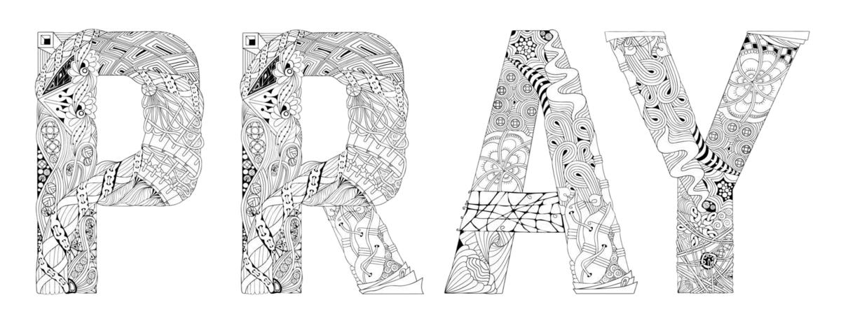 Prayer Word A Decorative Zentangle Vector Object For Coloring Vector T 