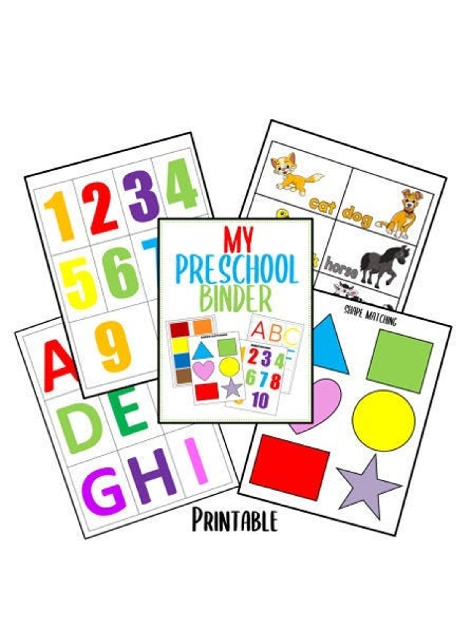 PRESCHOOL TODDLER Learning Binder PRINTABLE Version Etsy