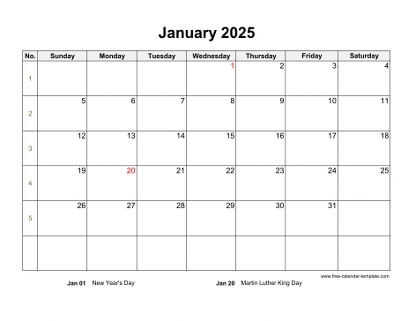 Printable 2025 Monthly Calendar Grid Lines For Daily Notes vertical 