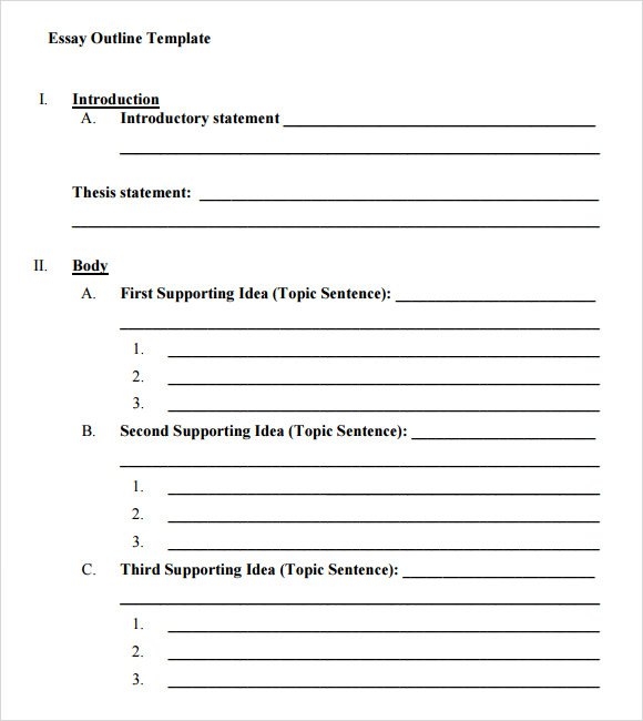 Printable 5 Paragraph Essay Outline Free Worksheets Samples