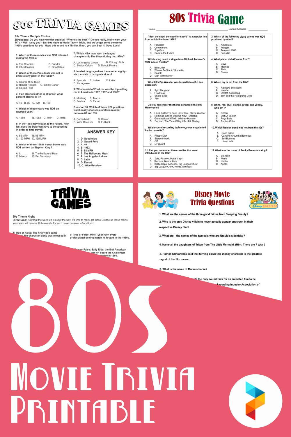 Printable 80S Trivia Questions And Answers Printable And Enjoyable 