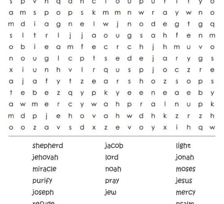 Printable Bible Word Search Cool2bKids