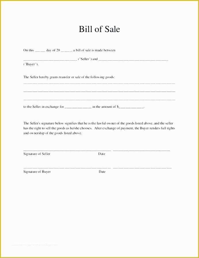 Printable Bill Of Sale Georgia