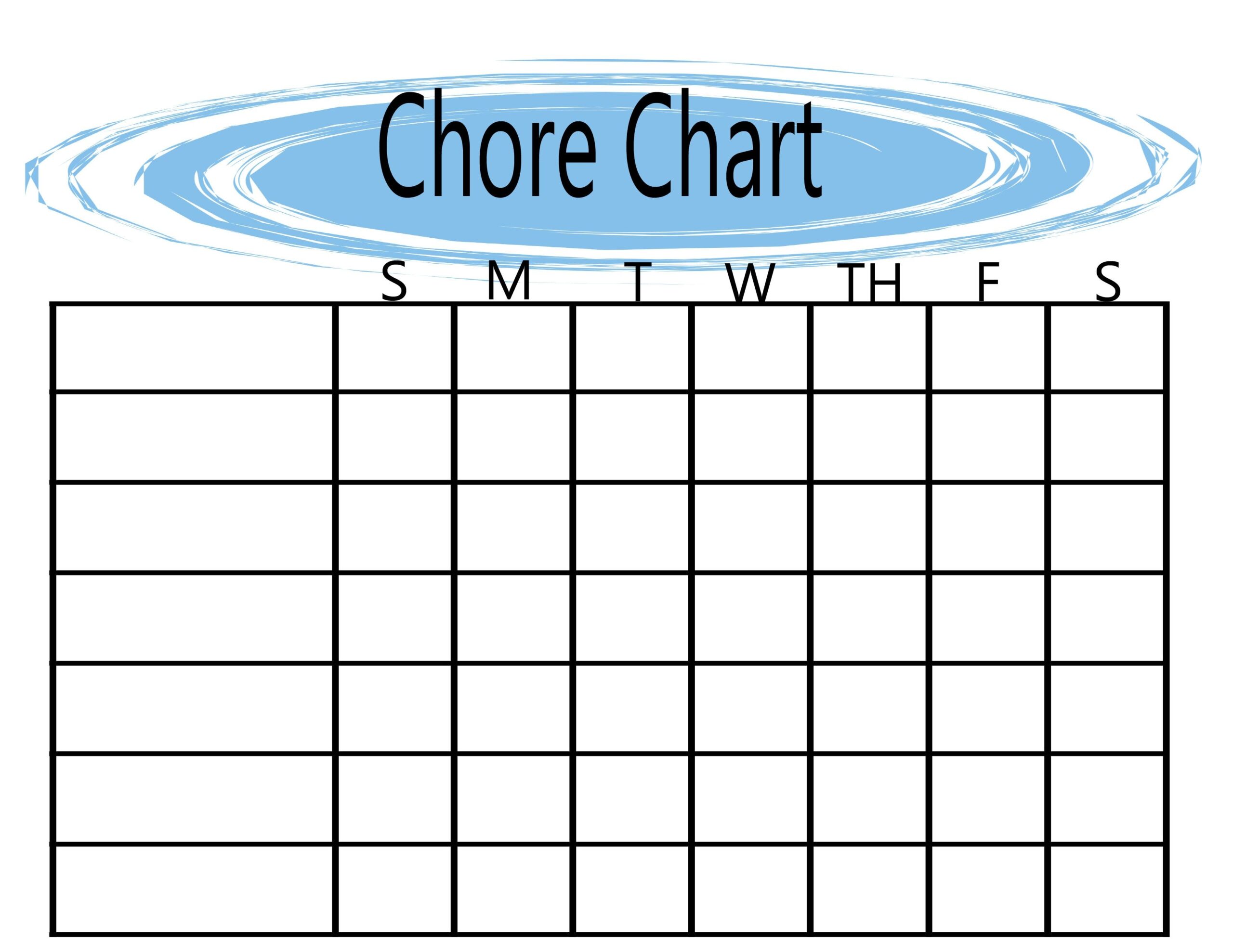 Printable Blank Chore Chart Chore Chart Template Chore Chart Chore 