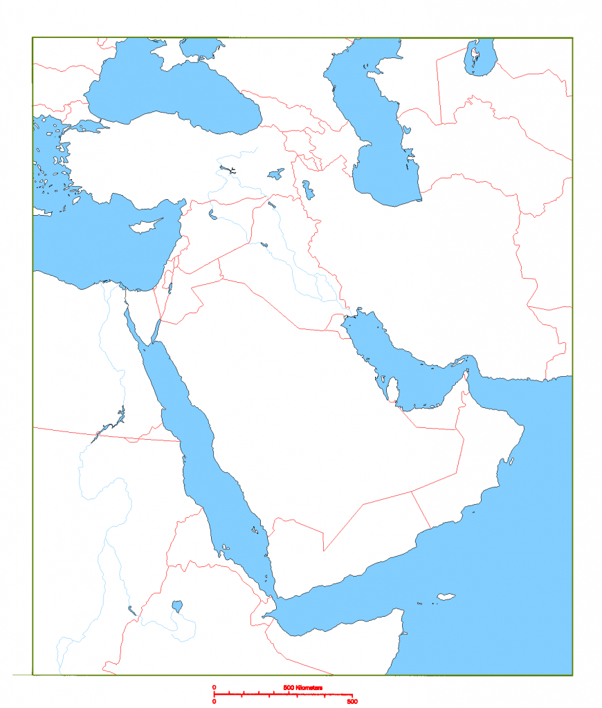 Printable Blank Map Of Middle East Free Printable Maps