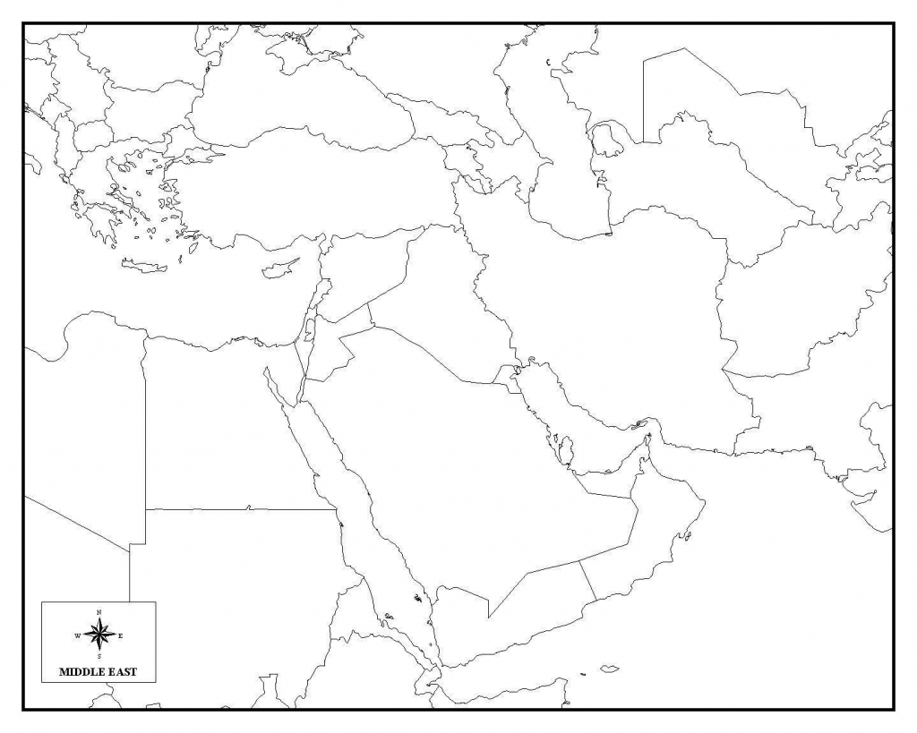 Printable Blank Map Of Middle East Printable And Enjoyable Learning