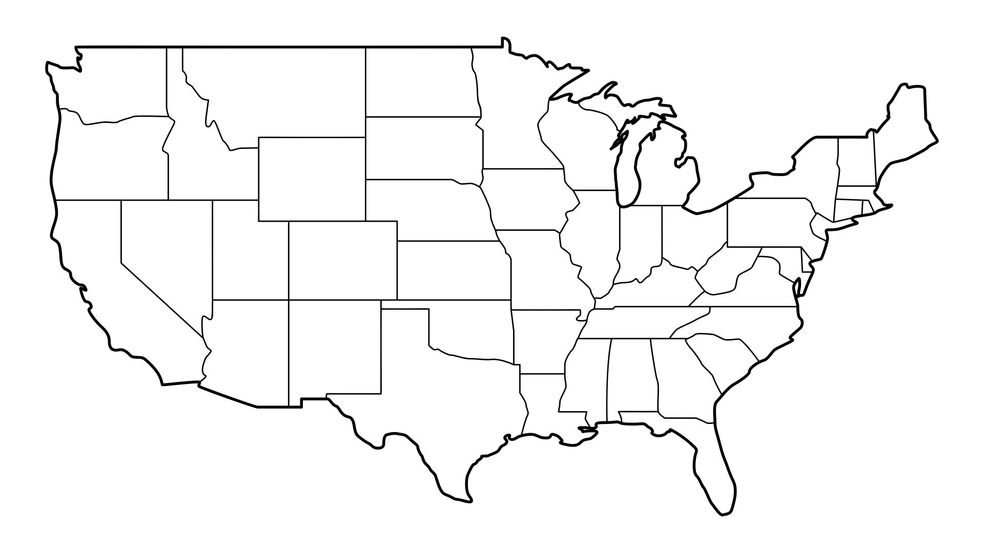 United States Map Blank Printable