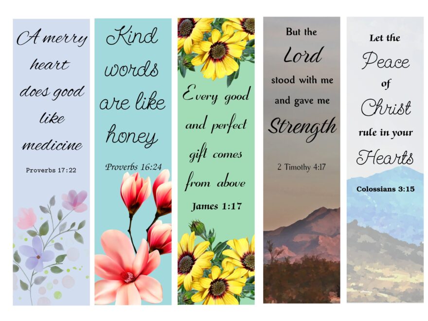 Printable Bookmarks With Bible Verses