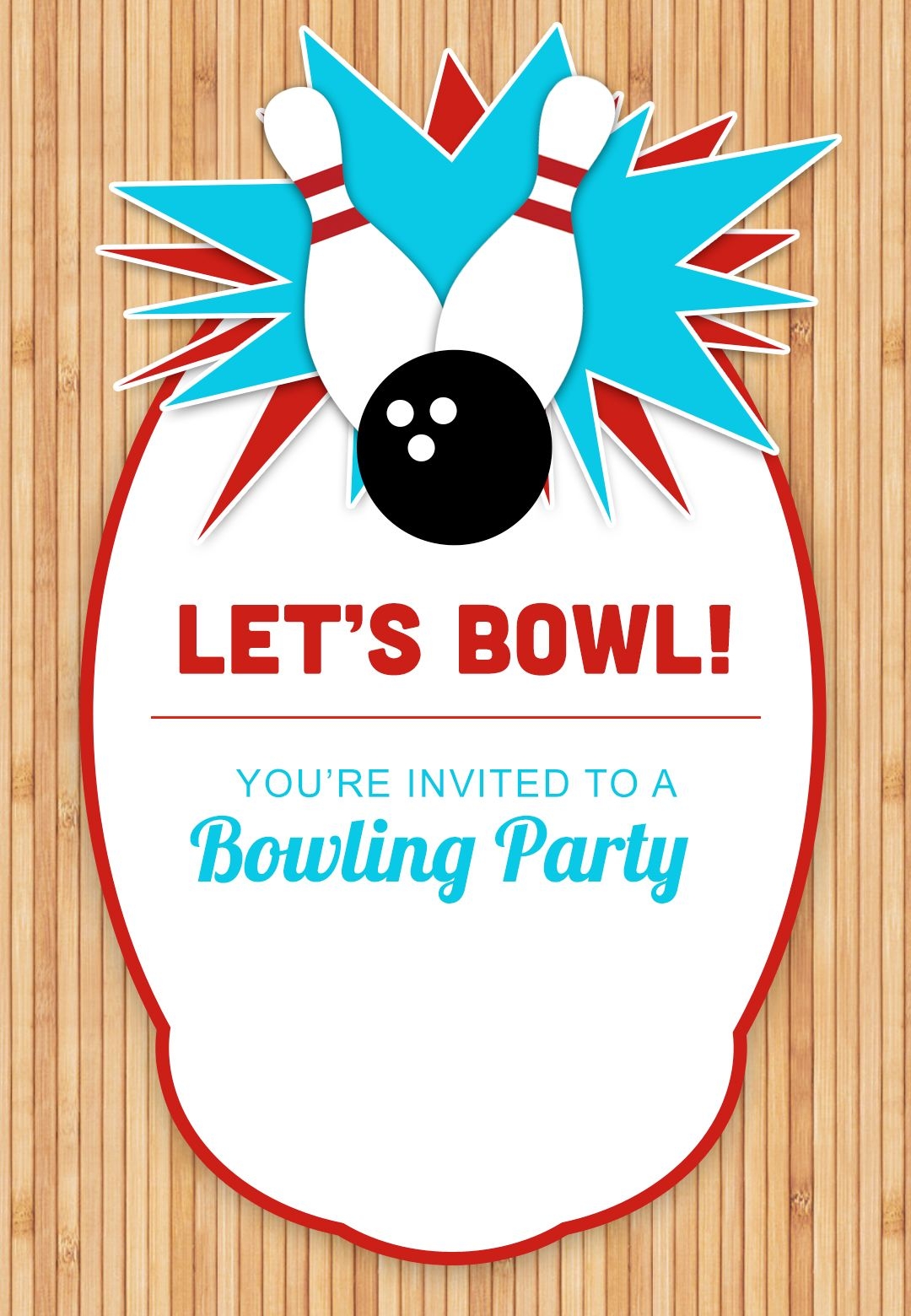 Printable Bowling Invitations