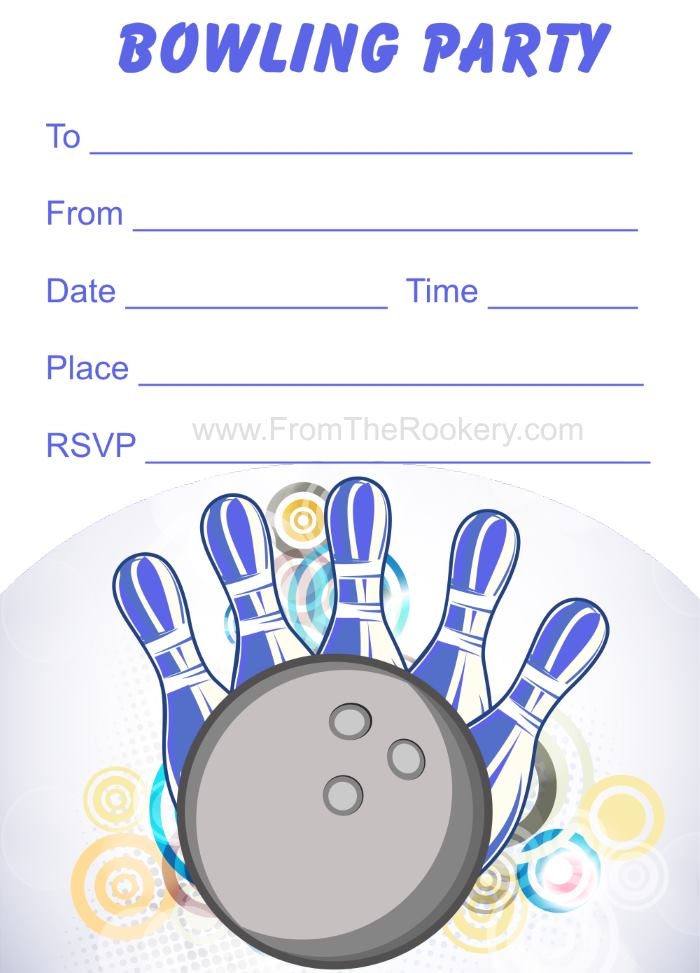 Printable Bowling Invitations
