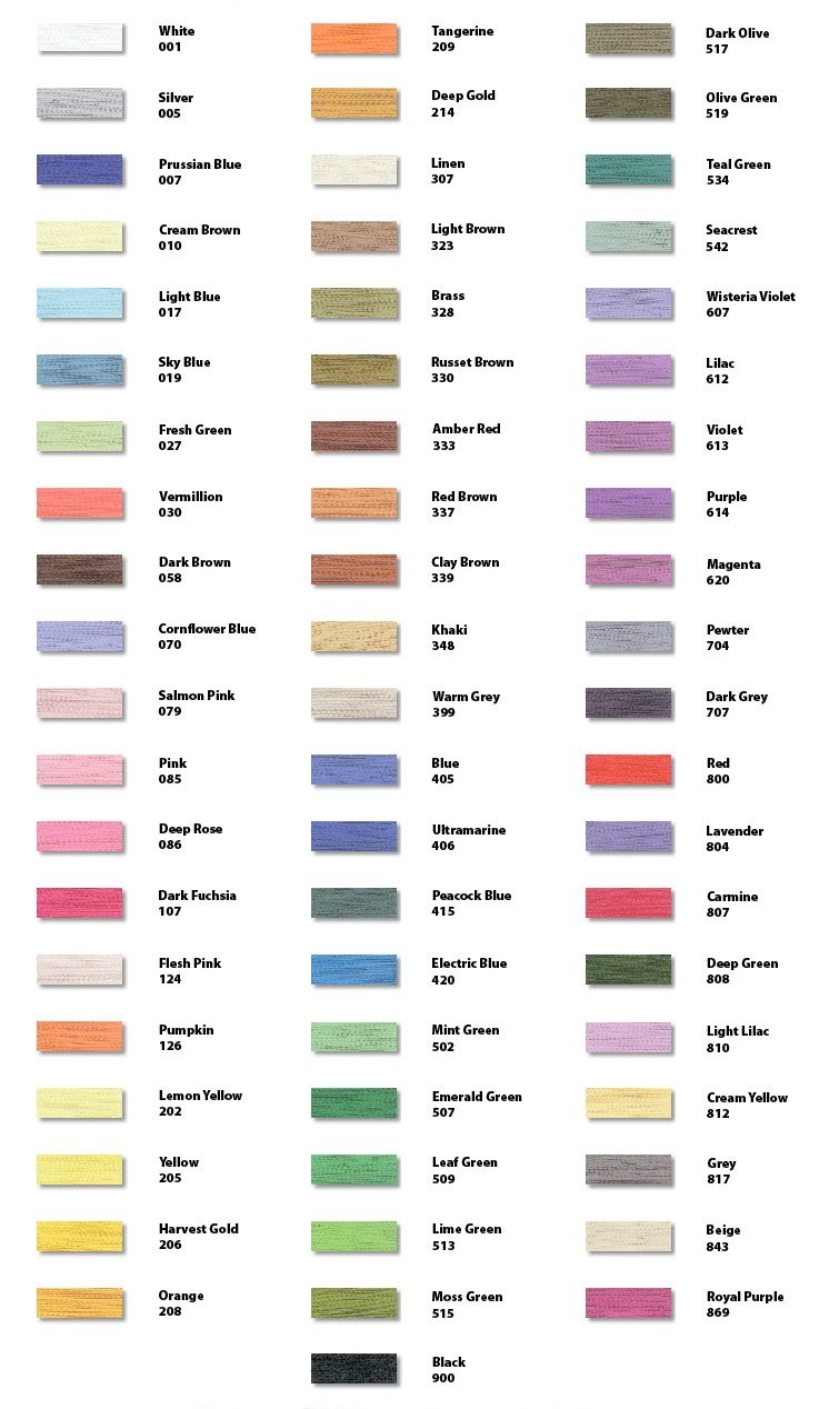 Printable Brother Embroidery Thread Color Chart Photos And Vectors