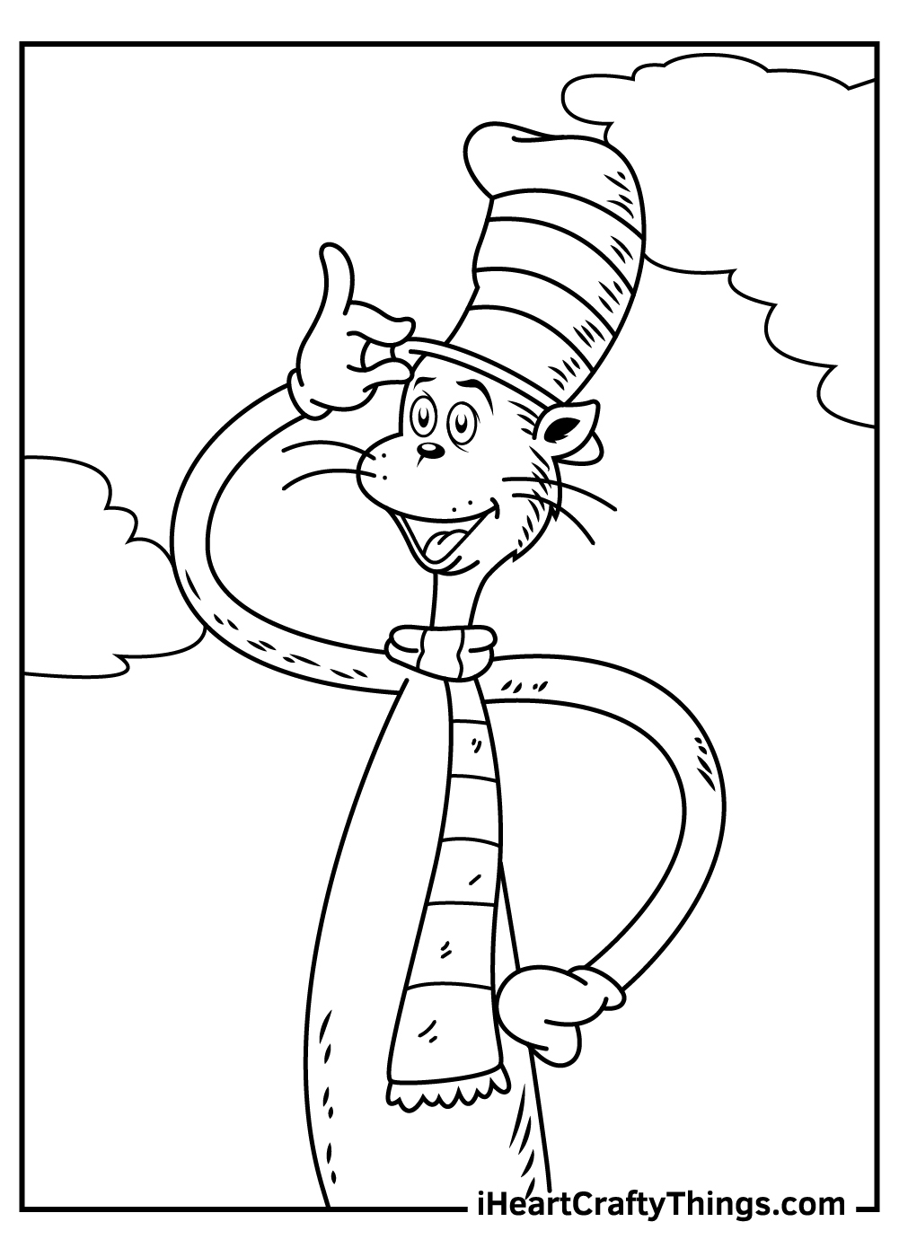 Cat In The Hat Coloring Pages Free Printable