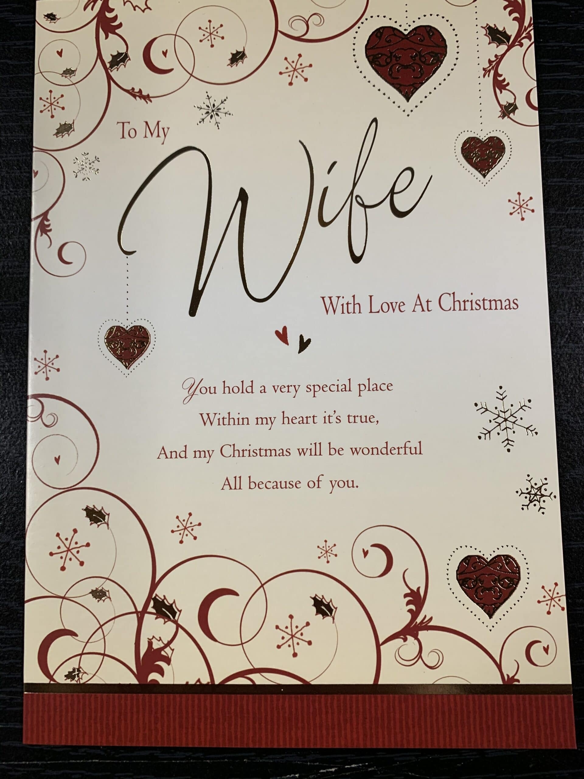 Free Printable Christmas Card For Wife