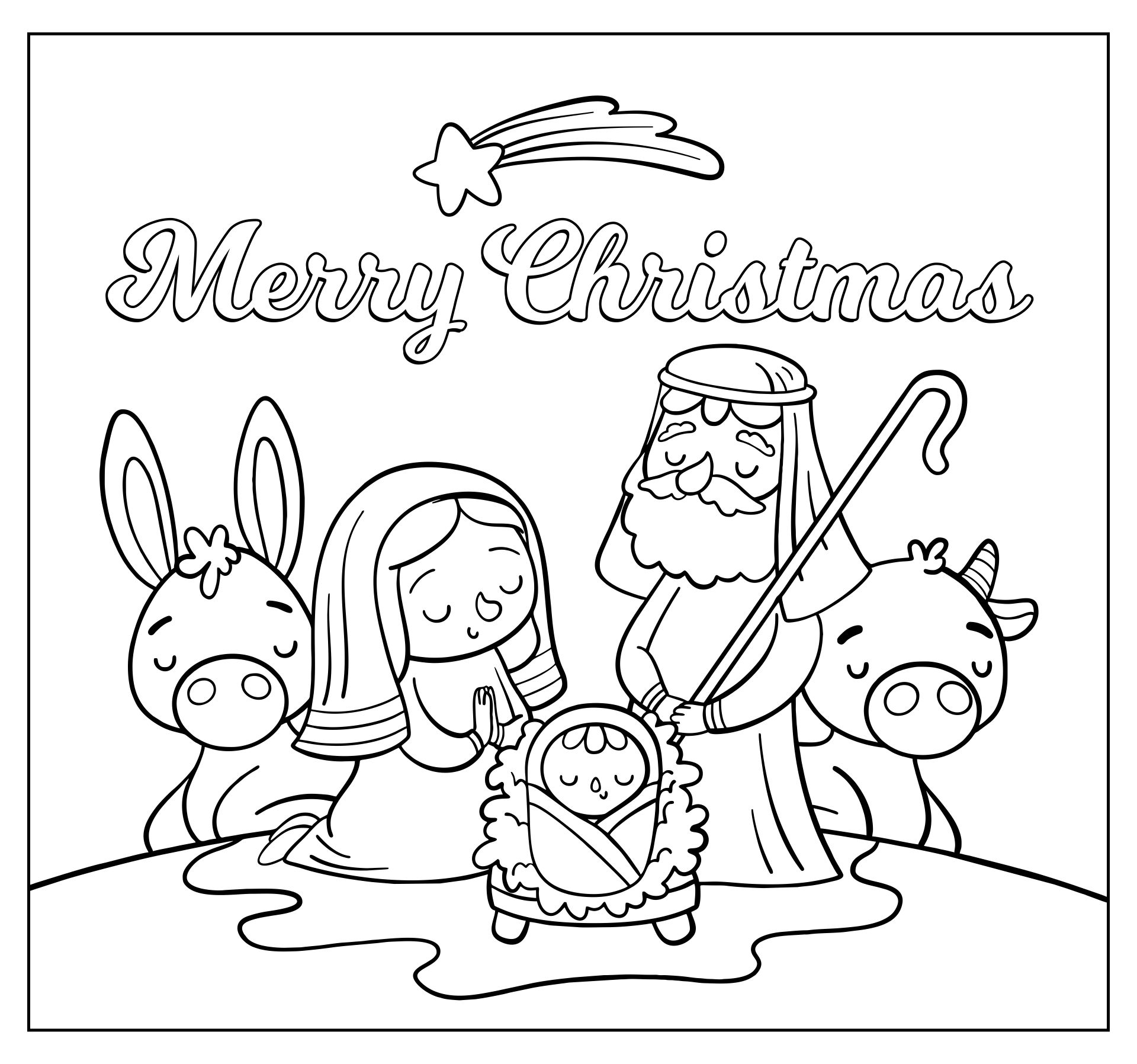 Printable Christmas Coloring Pages Nativity