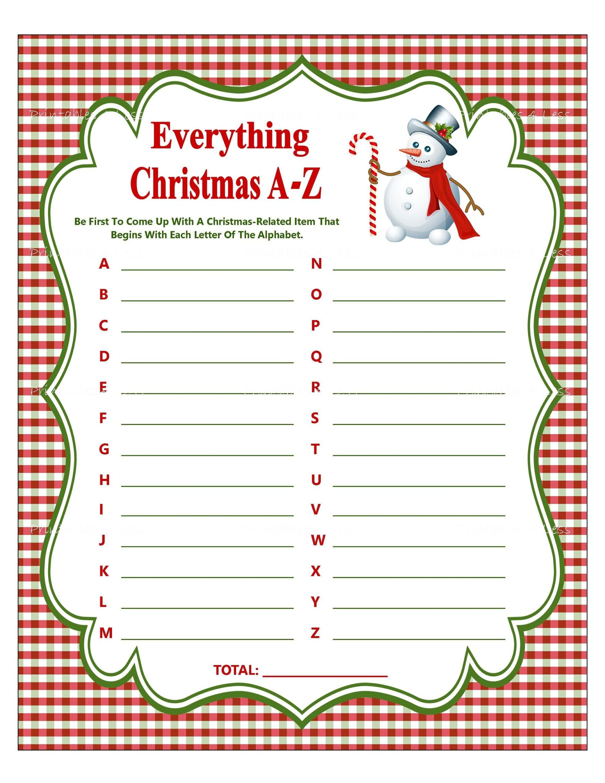 Printable Christmas Games For Parties Handy Printable Materials