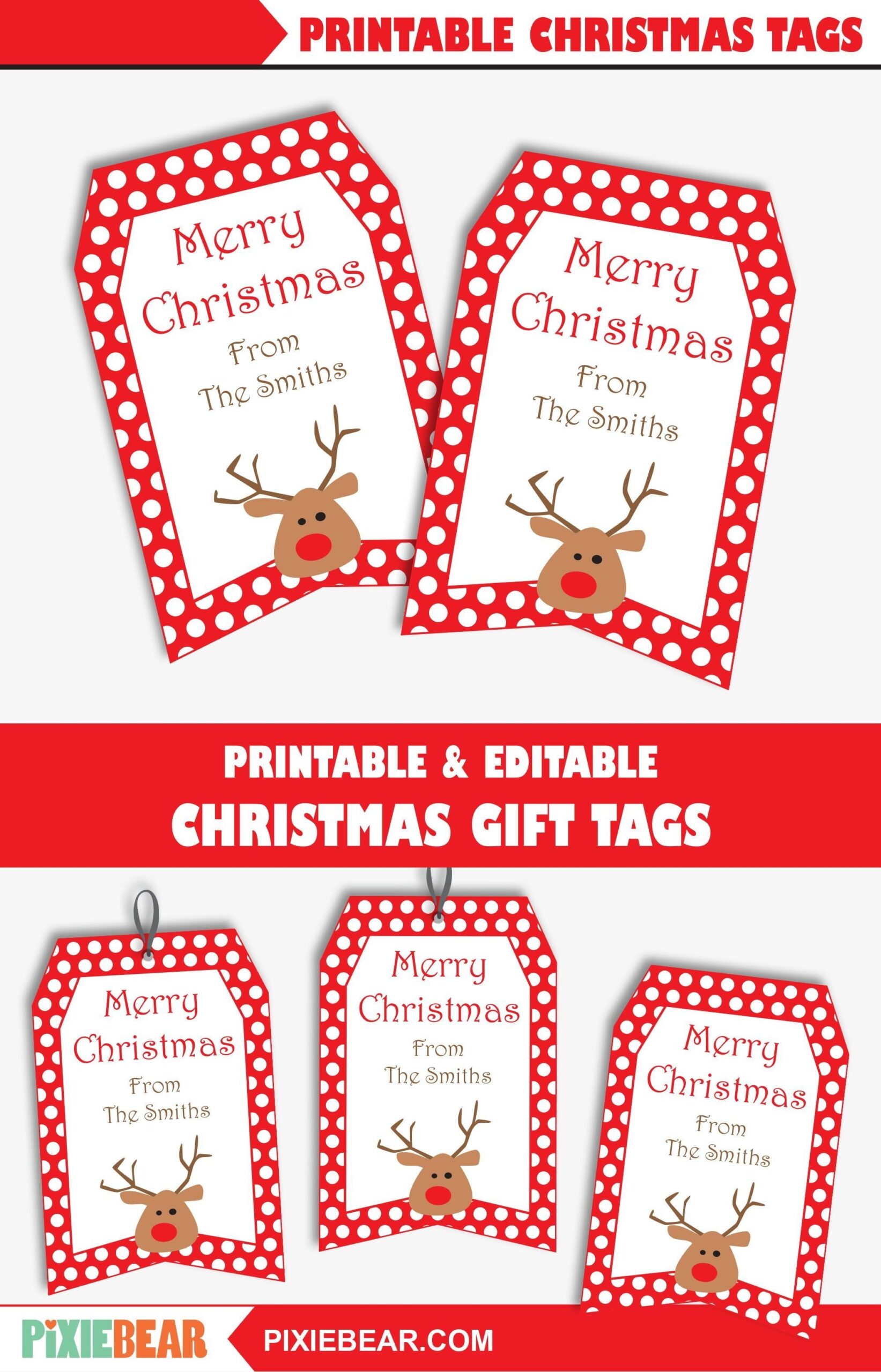 Printable Christmas Gift Tags For Kids Editable Christmas Teacher Tags 