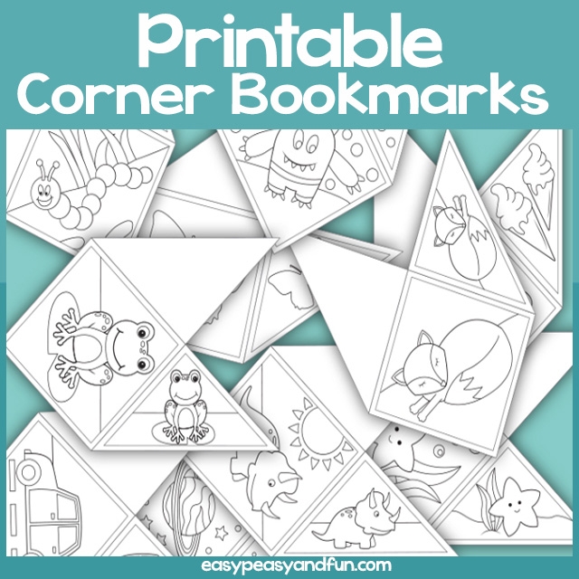 Printable Coloring Corner Bookmarks For Kids Easy Peasy And Fun