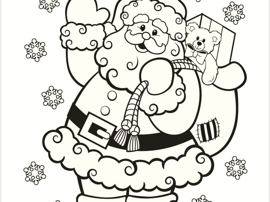 Printable Coloring Pages Santa