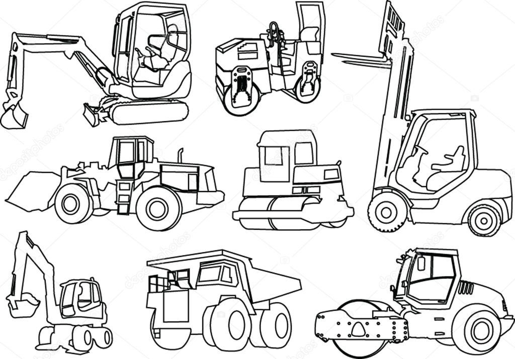 Printable Construction Vehicle Coloring Pages