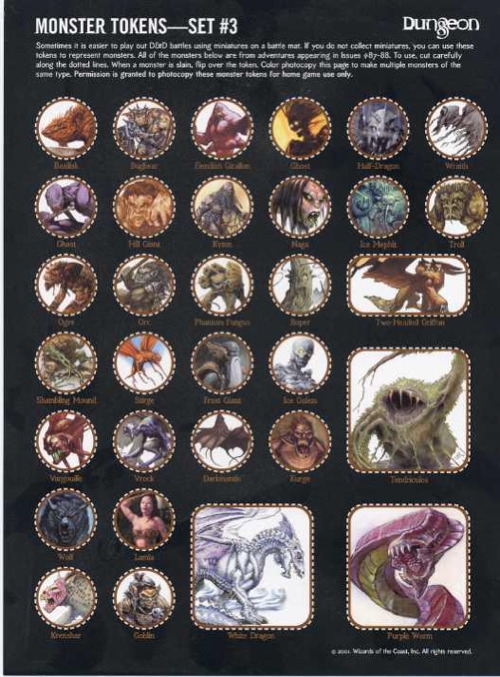 Printable D D Tokens