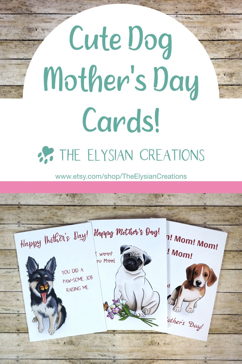 Printable Dog Illustrated Mother 39 s Day Cards Cute Mothers Day Cards