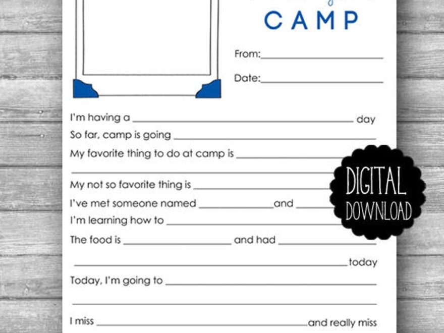 Printable Fill In The Blank Camp Letters Printable Word Searches