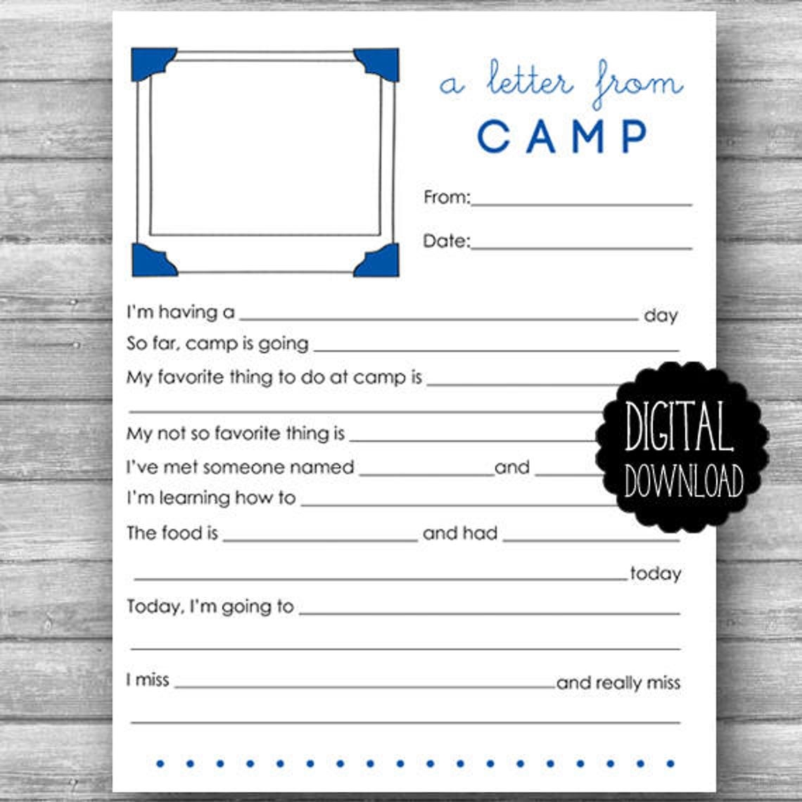 Printable Fill In The Blank Camp Letters Printable Word Searches