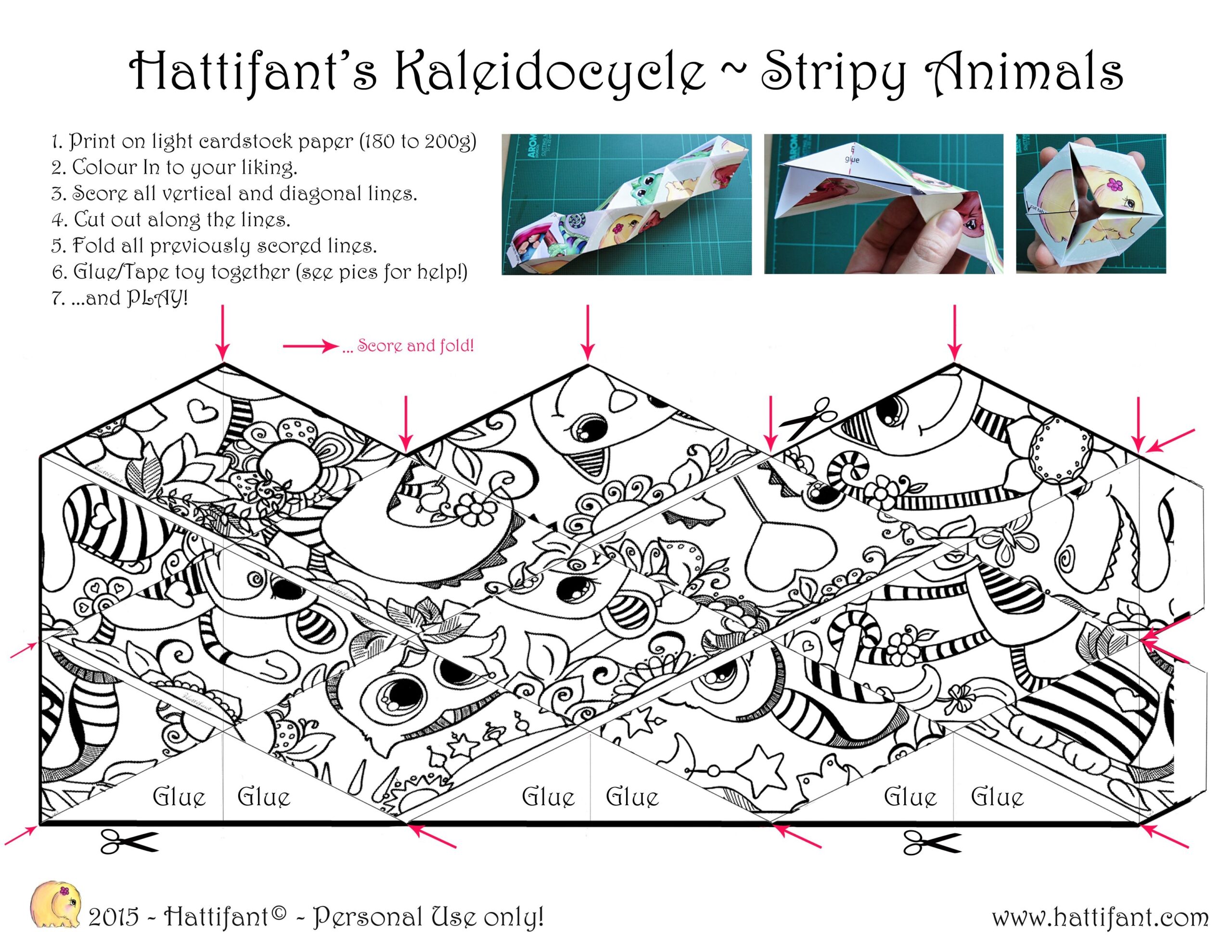 Printable Flextangle Template Patterns