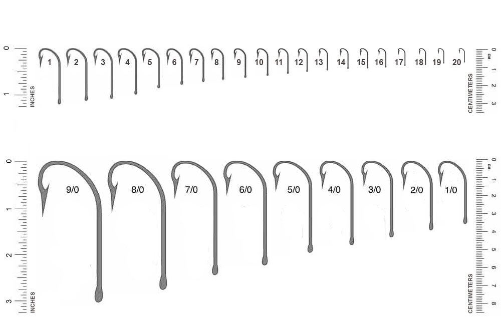 Printable Fly Hook Size Chart True Scale Free Printable Charts