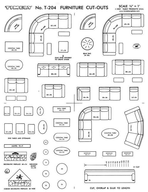 Printable Furniture Templates 1 4 Scale Printable Word Searches