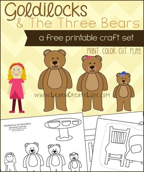 Printable Goldilocks And The Three Bears Activities