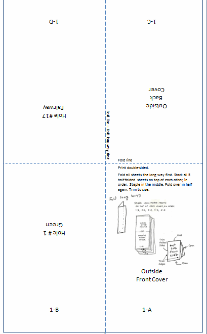 Printable Golf Yardage Book Template Printable Templates