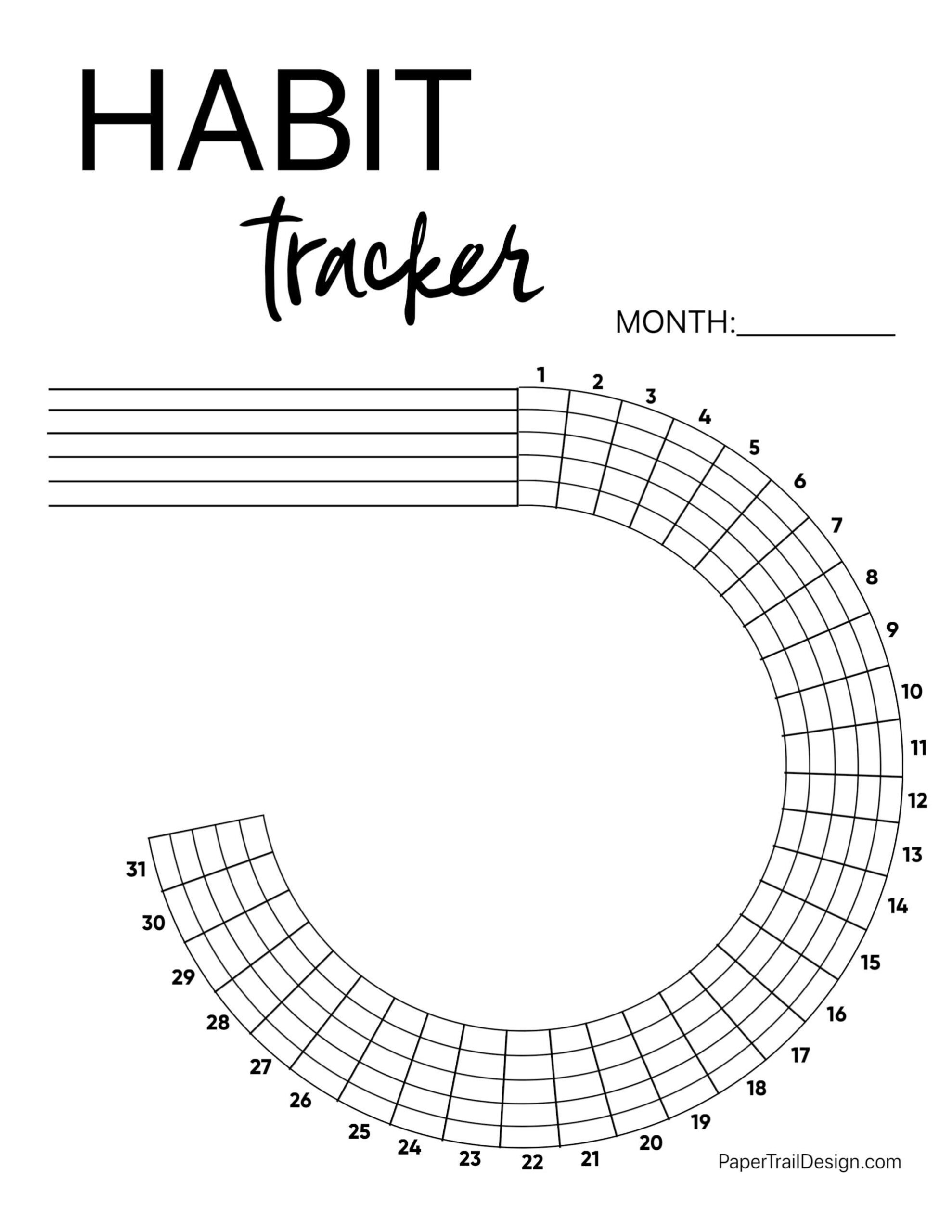 Printable Habit Tracker Bullet Journal
