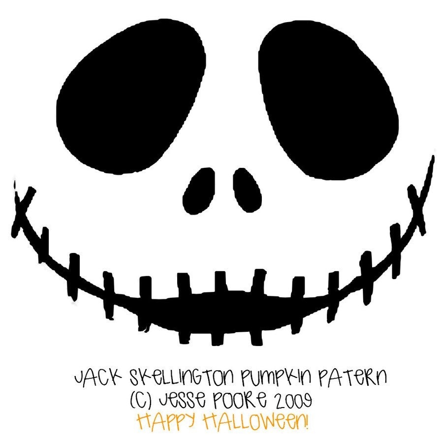 Printable Jack Skellington Pumpkin Stencil