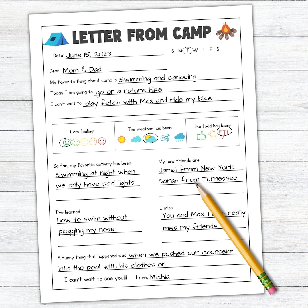 Printable Fill In The Blank Camp Letters
