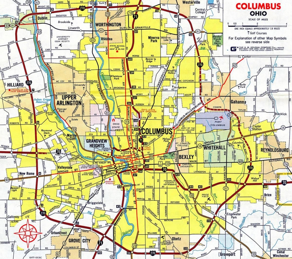 Printable Map Of Columbus Ohio Maps Of Ohio