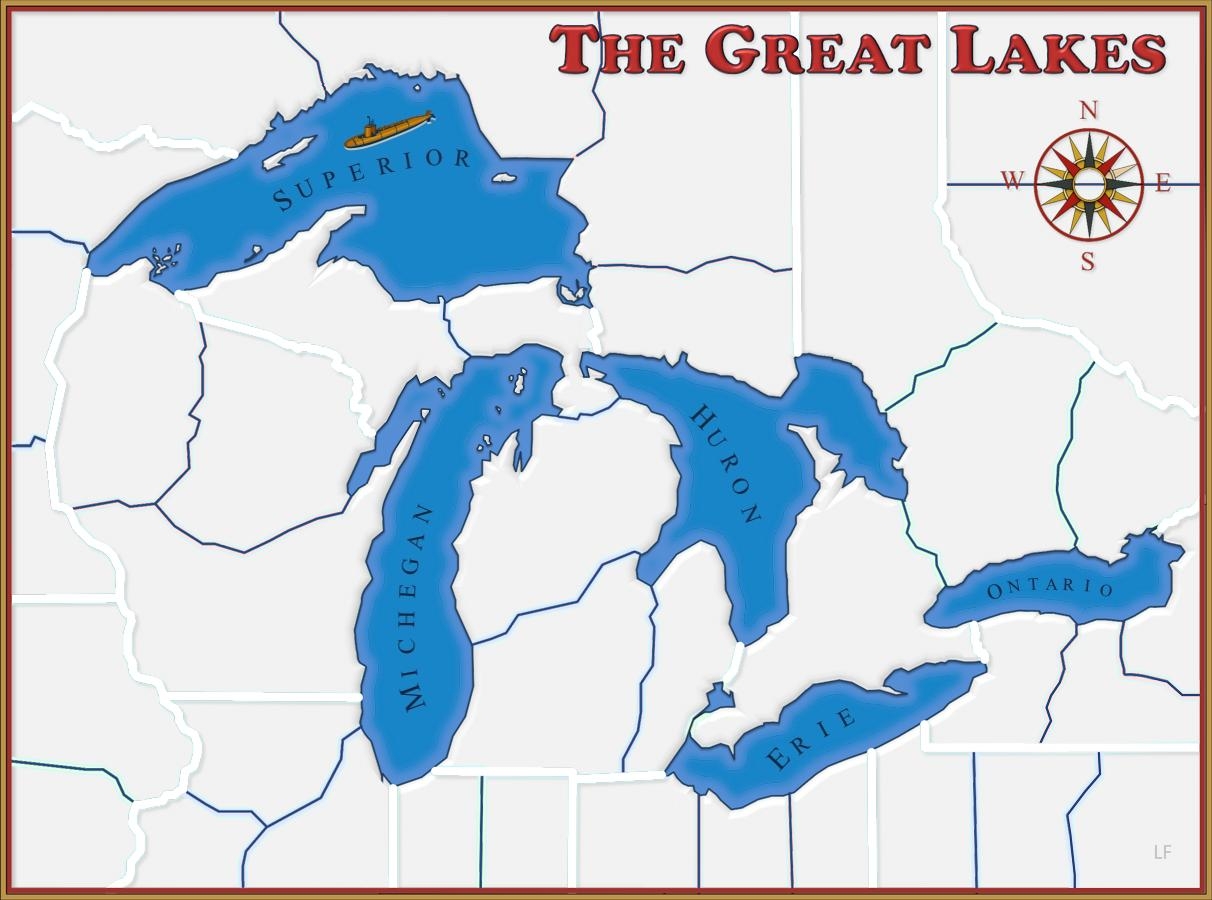 Printable Map Of Great Lakes